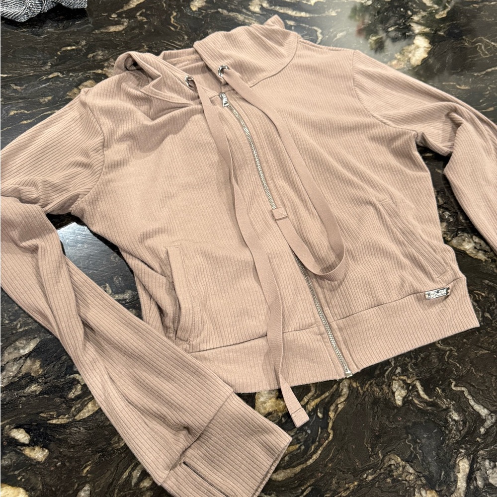 Bombshell Sportswear Taupe Bomber Jacket